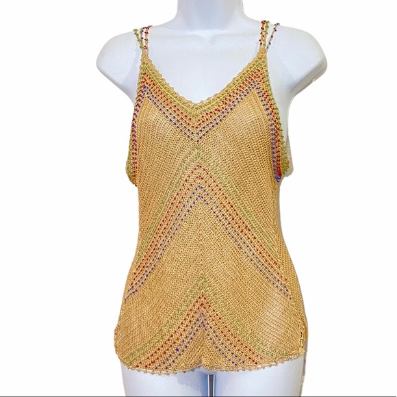 Handmade Festival Beaded Rayon Boho Hippie Tank - Picture 1 of 7